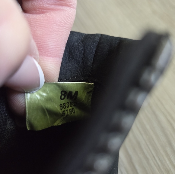 Timberland‎ Baychester Black Leather Suede Ankle Boots Womens 8 Heeled Booties - Picture 12 of 13